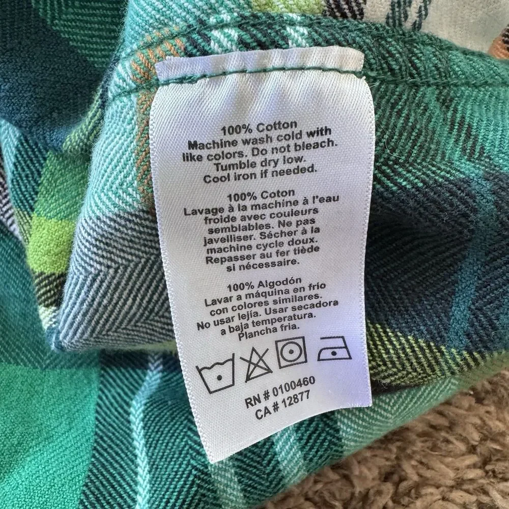 KAVU Men's Medium Multi Color Plaid Flannel Long Sleeve Button Down Shirt *READ* - Picture 4 of 8
